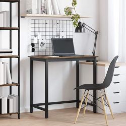 vidaXL galds Dūmaka ozols 100 x 50 x 76,5 cm Inženieru koks un tērauds