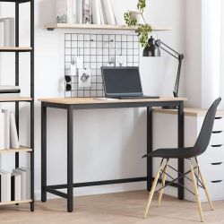 vidaXL galds Dabiska 100 x 50 x 77 cm Inženieru koks un tērauds