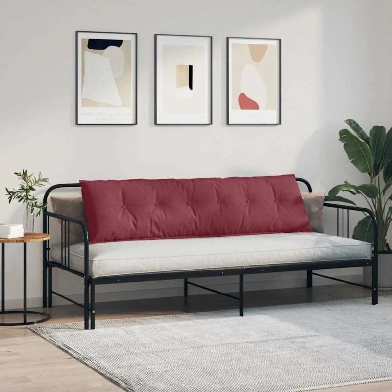 vidaXL Atpakaļ spilvens Vīna sarkans 180 x 19 x 50 cm audums