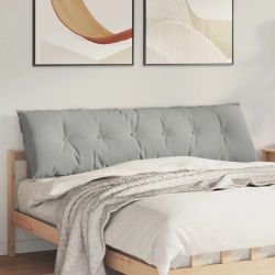 vidaXL Atpakaļ spilvens Gaiši pelēks 180 x 50 cm Mikrofibra