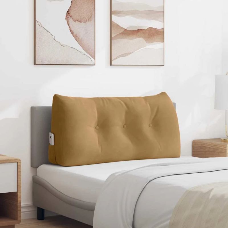 vidaXL Atpakaļ spilvens Brūna 100 x 24 x 50 cm Samts