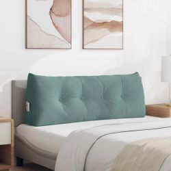 vidaXL Atpakaļ spilvens Jūras zaļa 120 x 24 x 50 cm Samts