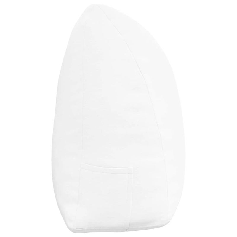 vidaXL Atpakaļ spilvens Balts 160 x 24 x 50 cm audums