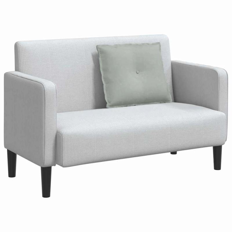 vidaXL Atpakaļ spilvens Gaiši pelēks 60 x 50 cm Korduroja audums