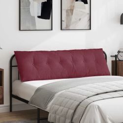 vidaXL Atpakaļ spilvens Vīna sarkans 160 x 19 x 50 cm audums