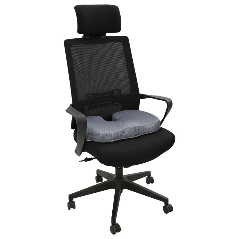 vidaXL Spilvens ar spilvenu Pelēka 46 x 38 x 8 cm Siets