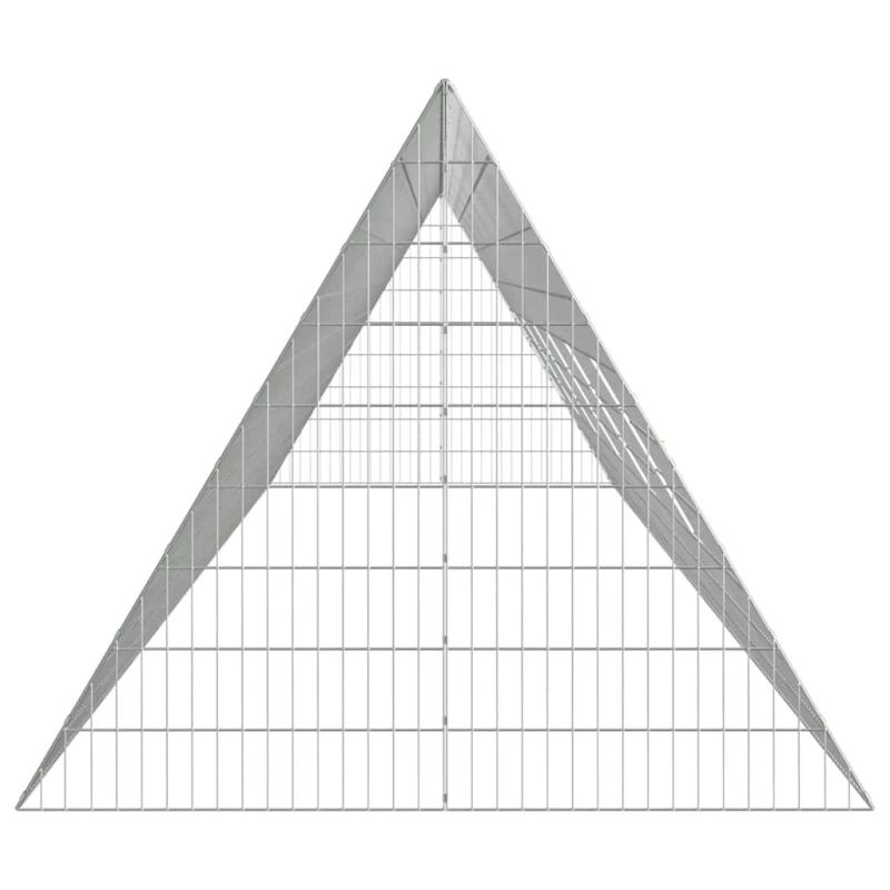 vidaXL Vistu būris Sudraba 650 x 100 x 85 cm Cinkots tērauds