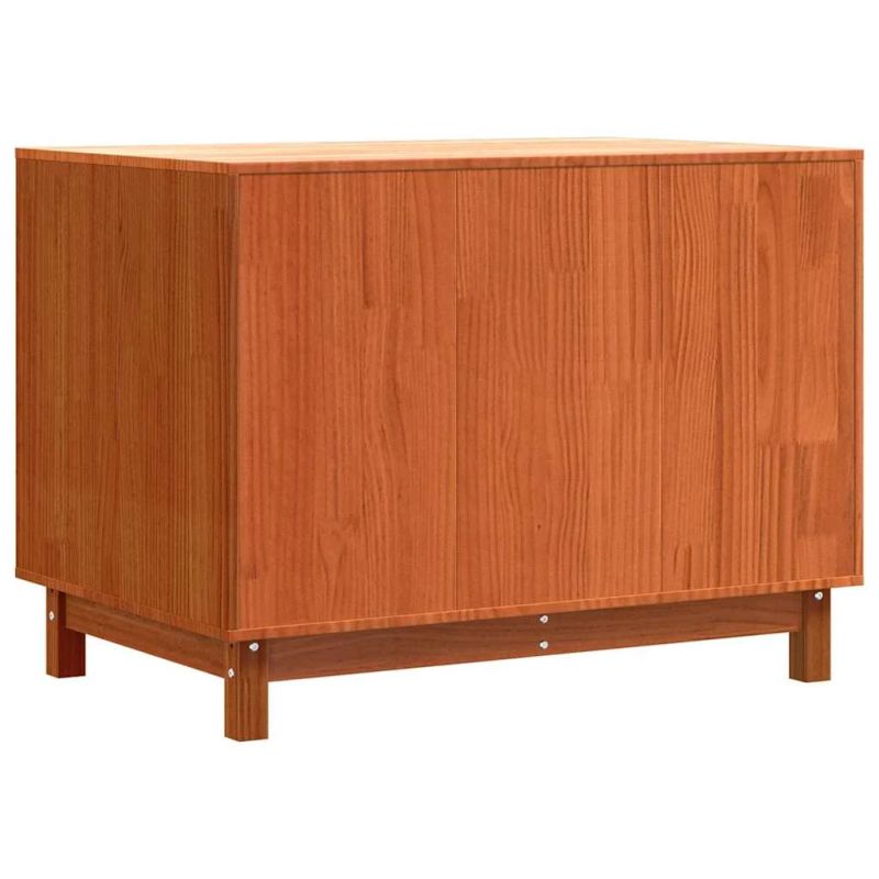 vidaXL Suņu māja Vaks brūns 100 x 70 x 70 cm Ciets priedes koks