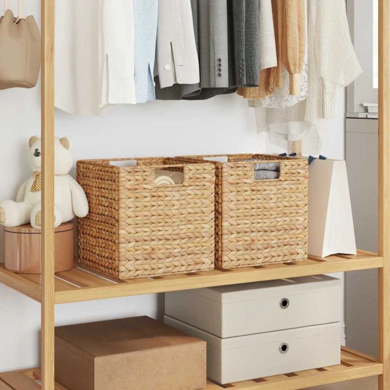 vidaXL Glabāšanas grozi 2 pcs Dabiska 28 x 28 x 28 cm Ūdens hiacintes