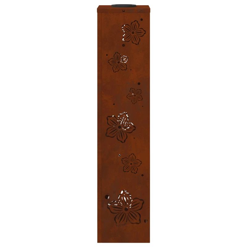 vidaXL Saules LED ceļa gaisma 2 pcs Bronzas krāsa Novecināts tērauds