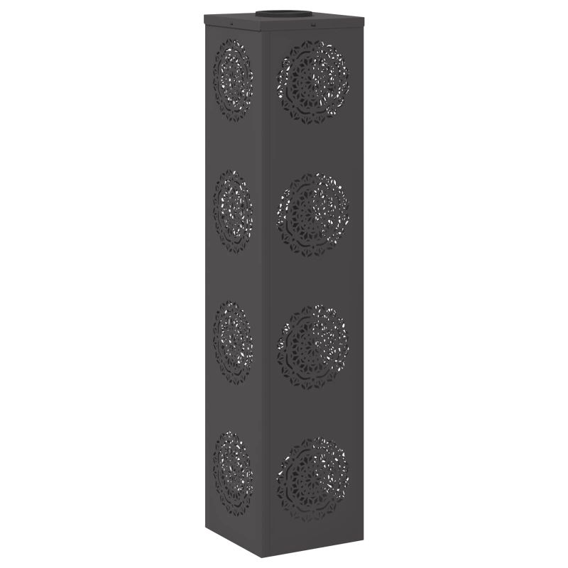 vidaXL Saules LED ceļa gaisma 2 pcs Melna Auksti velmēts tērauds