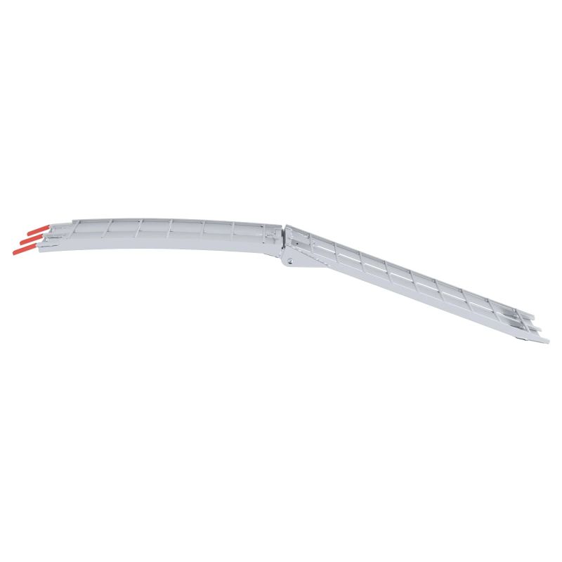 vidaXL Motosiklu rampa Sudraba 180 x 28 x 5 cm Alumīnijs