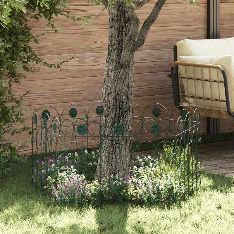 vidaXL Dārza žogs Režģa raksts Zaļa 305,5 x 55,5 x 0,3 cm