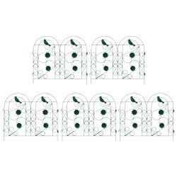 vidaXL Dārza žogs Režģa raksts Zaļa 308,5 x 54,5 x 0,3 cm