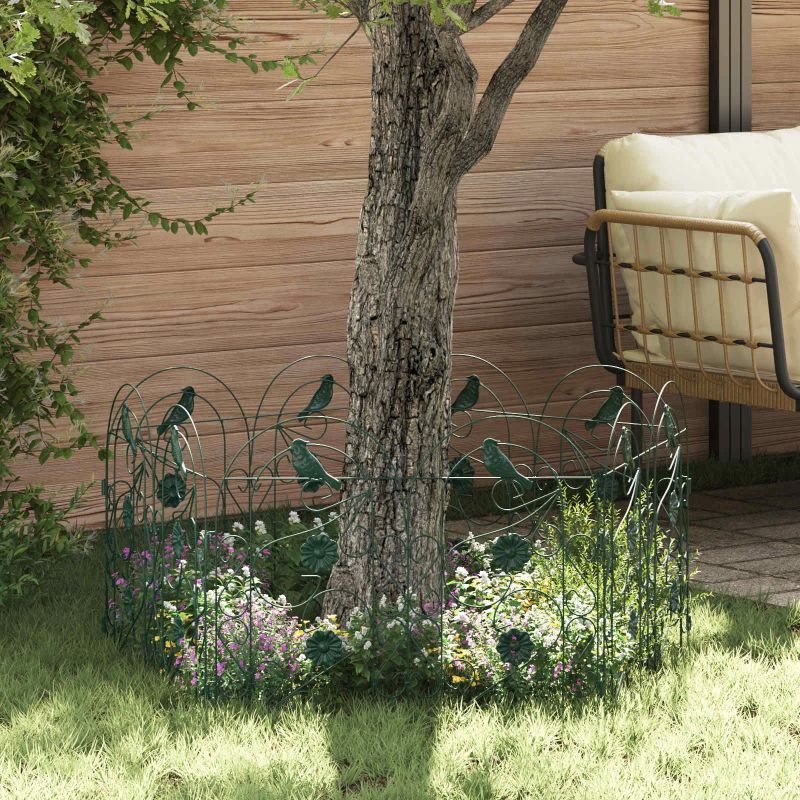 vidaXL Dārza žogs Režģa raksts Zaļa 308,5 x 54,5 x 0,3 cm