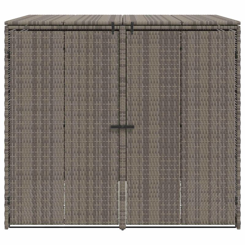 vidaXL Atkritumu kaste 2 pcs Pelēka 65 x 80 x 115 cm Polietilēns