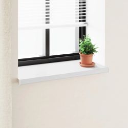 vidaXL Logu palodze Balts 100 x 45 x 4,5 cm PVC apvienots ar UPVC