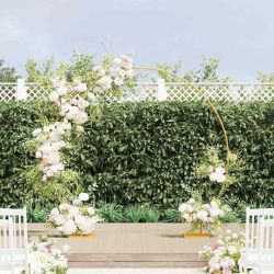 vidaXL Kāzu arka Zelts 220 x 45 x 200 cm Tērauds