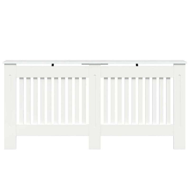 vidaXL Radiatora Vāks Augsta spīduma baltā krāsa 172 x 19 x 81,5 cm