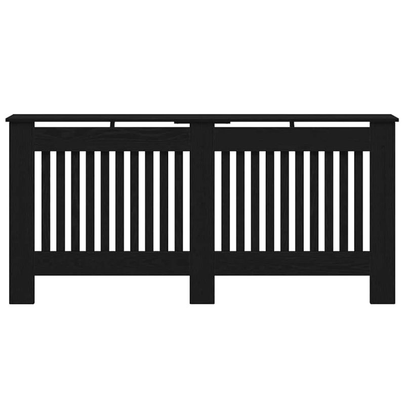 vidaXL Radiatora Vāks Melns ozolkoks 172 x 19 x 81,5 cm