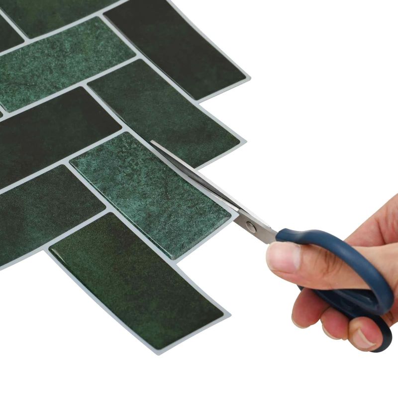 vidaXL Caurspīdīgas flīzes 10 pcs Tumši zaļš 30 x 30 cm