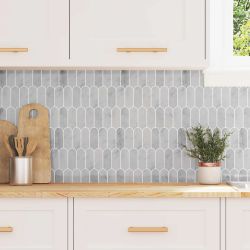 vidaXL Dekoratīvās uzlīmes 10 pcs Pelēks marmors 30 x 30 x 0,8 cm