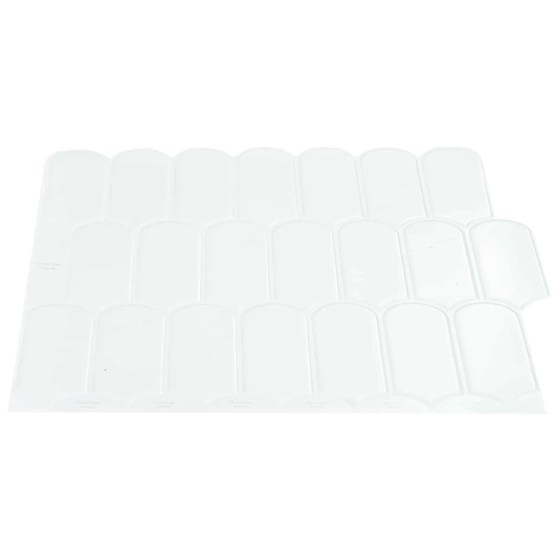 vidaXL Dekoratīvās uzlīmes 50 pcs Balts 30 x 30 x 0,8 cm