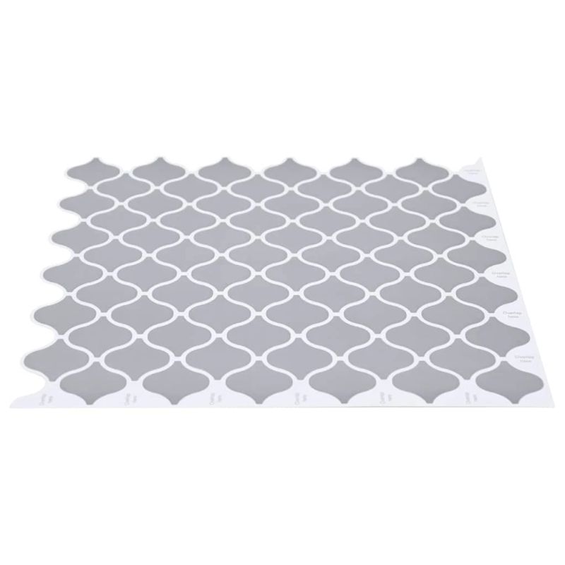 vidaXL Lanturn Flīze 10 pcs Pelēka 27 x 27 cm Poliuretāns un PET