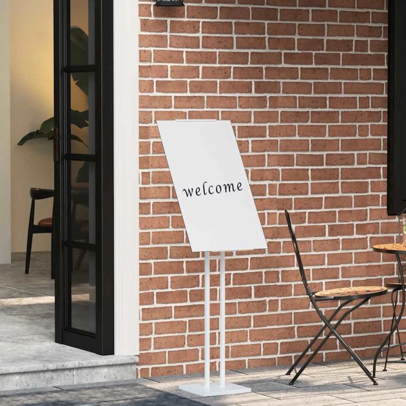 vidaXL Izstāžu stendi Balts 26,5 x 26,5 x 127 cm Tērauds