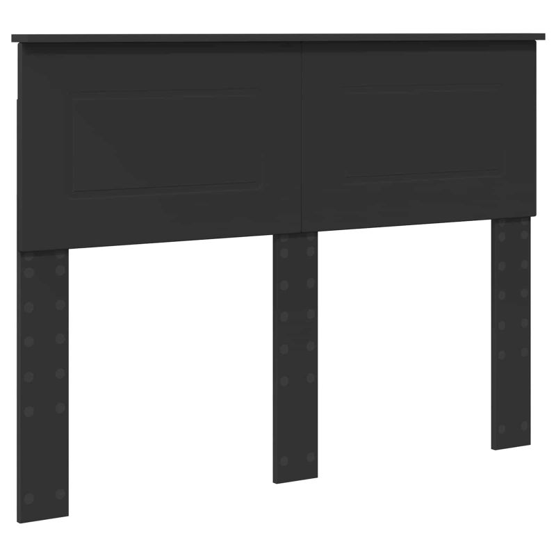 vidaXL Gultas rāmis Melna 135 x 190 cm Inženierijas koks