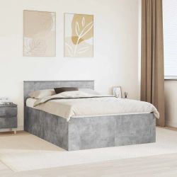 vidaXL Gultas rāmis Betona pelēks 160 x 200 cm Inženierijas koks