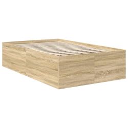 vidaXL Gultas rāmis Sonoma ozols 120 x 190 cm Inženierijas koks