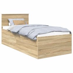 vidaXL Gultas rāmis Sonoma ozols 90 x 190 cm Inženierijas koks