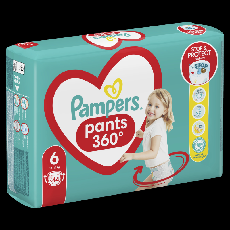 Pampers Pants Biksītes, Izmērs 6, 44 Autiņbiksītes, 13-19 kg