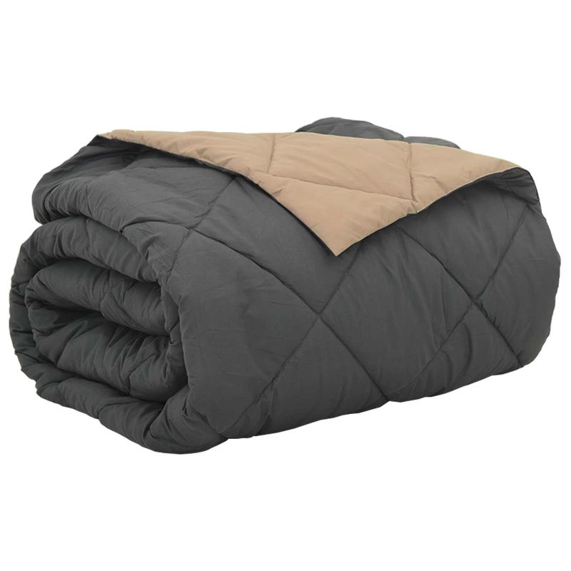 vidaXL Vasaras segas Antracīts un taupe 240 x 260 cm Mikrošķiedra