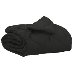 vidaXL Vasaras segas Melna 200 x 155 cm Mikrošķiedra