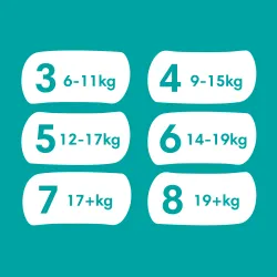 Pampers Pants, Izmērs 4, 108 Autiņbiksītes, 9-15 kg