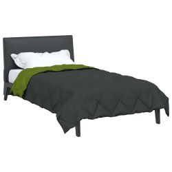 vidaXL Pilnas gada sega Zaļš un antracīts 220 x 140 cm Mikrošķiedra