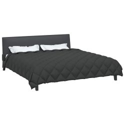vidaXL Ziemas gultas sega Antracīts 200 x 200 cm Mikrošķiedra