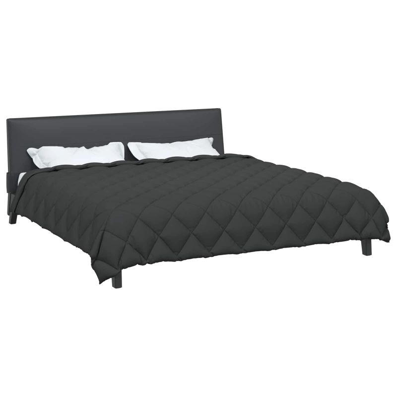 vidaXL Ziemas gultas sega Antracīts 200 x 200 cm Mikrošķiedra