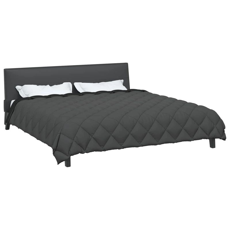 vidaXL Ziemas gultas sega Melns un Anthracite 220 x 200 cm