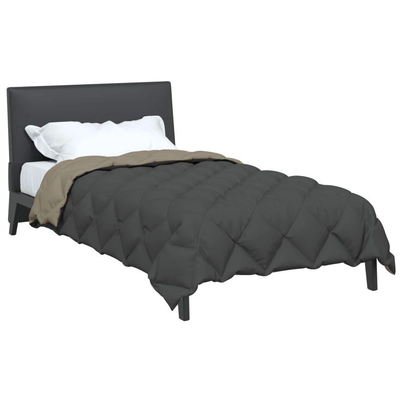 vidaXL Ziemas gultas sega Gaiši pelēks un antracīts 220 x 140 cm