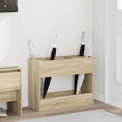 vidaXL Lietussarga statīvs ar uzglabāšanu Sonoma ozols 65 x 24 x 50 cm