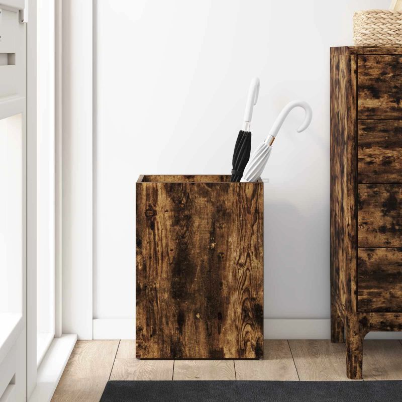 vidaXL Lietussarga statīvs Dūmaka ozols 40 x 20 x 55,5 cm