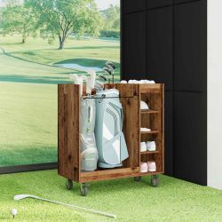 vidaXL Golfu skapis ar riteni Vienkrāsains Vecs koks 90 x 45 x 98 cm