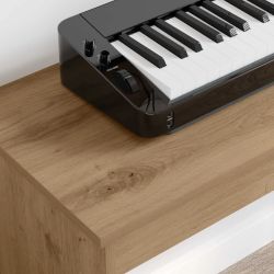 vidaXL Klavieru statīvs Artisānā ozols 130 x 32 x 64 cm