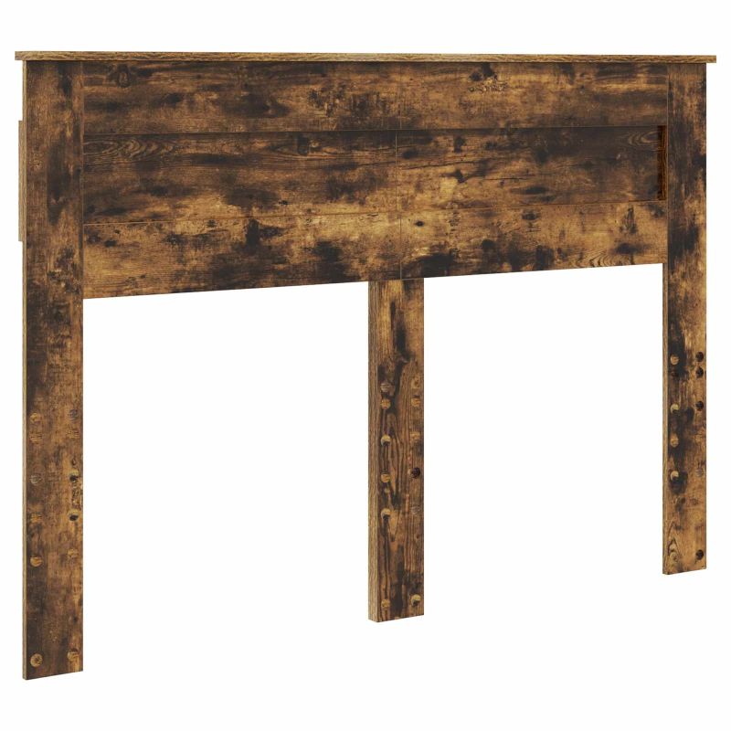 vidaXL Gultas rāmis Dūmaka ozols 160 x 200 cm Inženieru koks