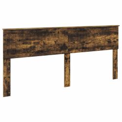 vidaXL Gultas rāmis Dūmaka ozols 200 x 200 cm Inženieru koks