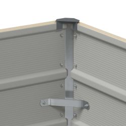 vidaXL Puķu kaste Krēms 100 x 40 x 75 cm Tērauds