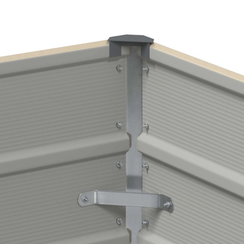 vidaXL Puķu kaste Krēms 100 x 40 x 75 cm Tērauds